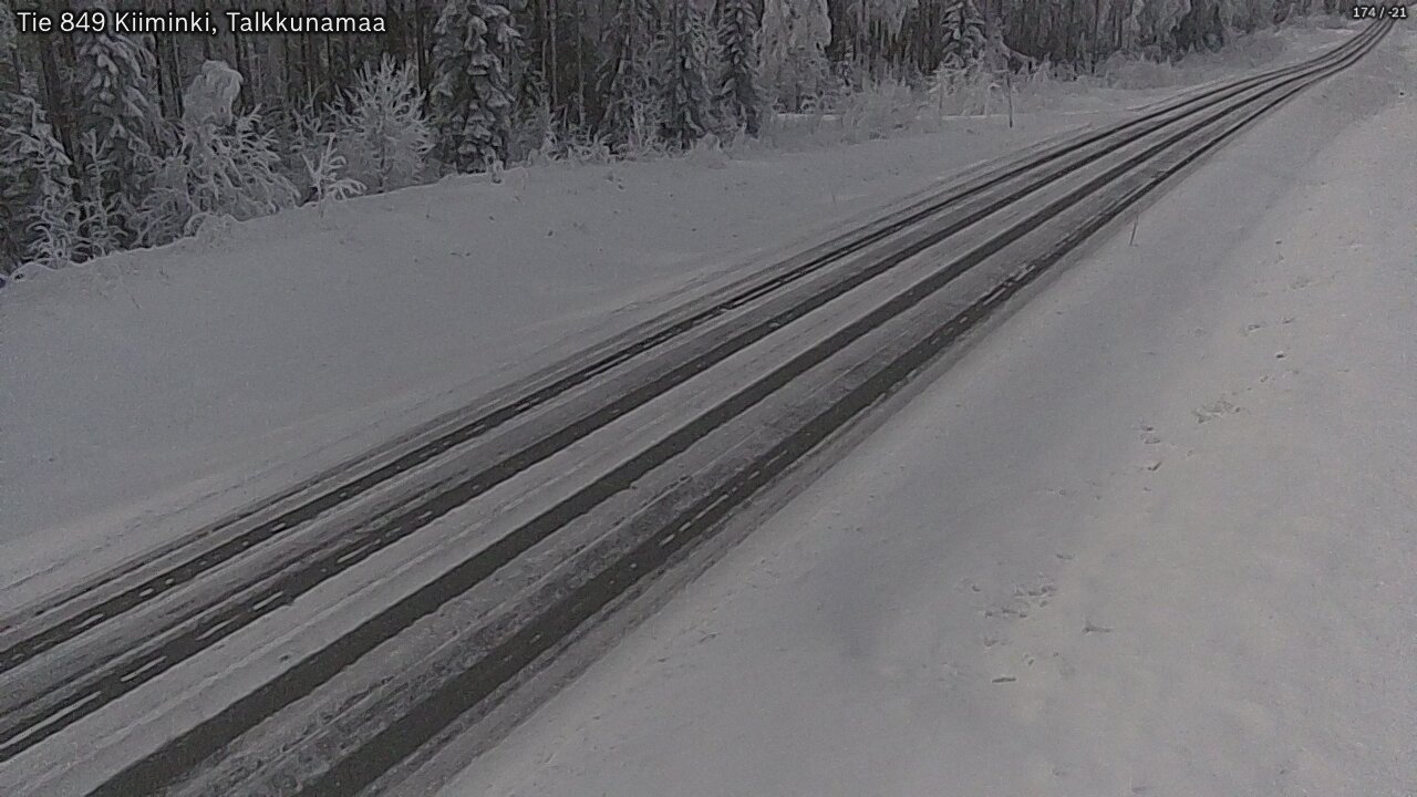 Weather Camera Image Road 849 Kiiminki, Talkkunamaa, Oulu, Pohjois-Pohjanmaa