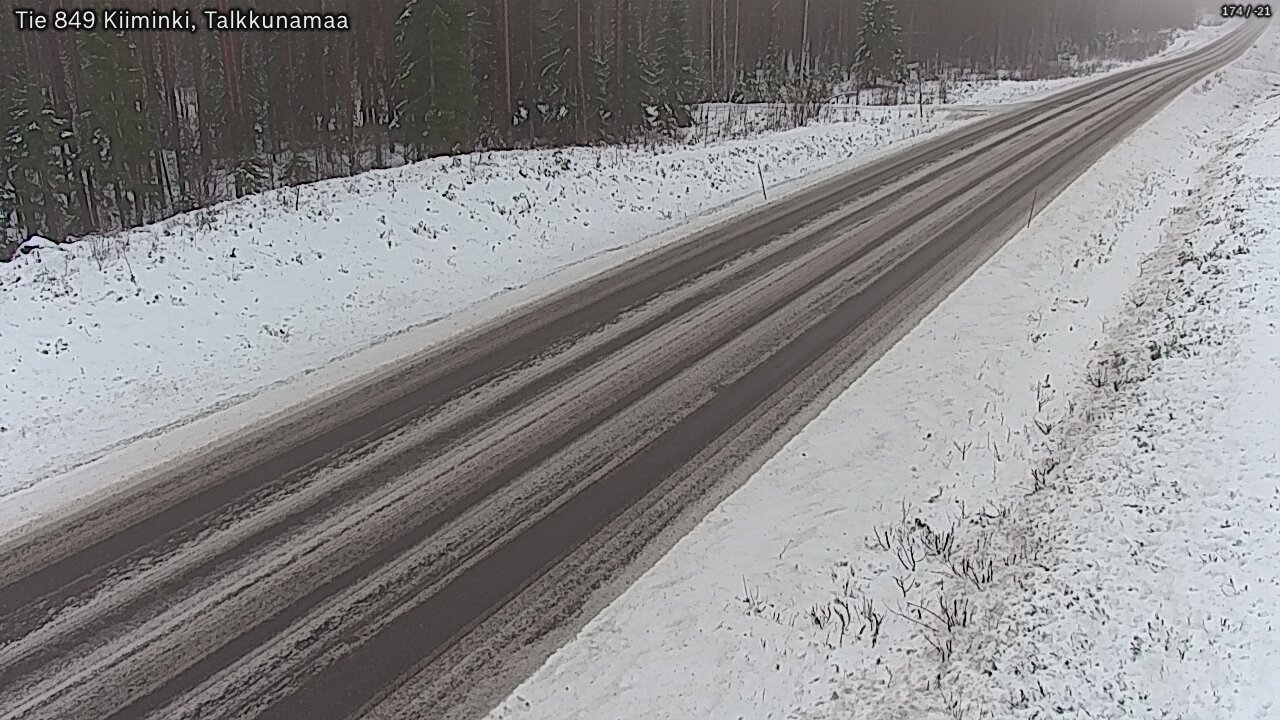 Weather Camera Image Road 849 Kiiminki, Talkkunamaa, Oulu, Pohjois-Pohjanmaa