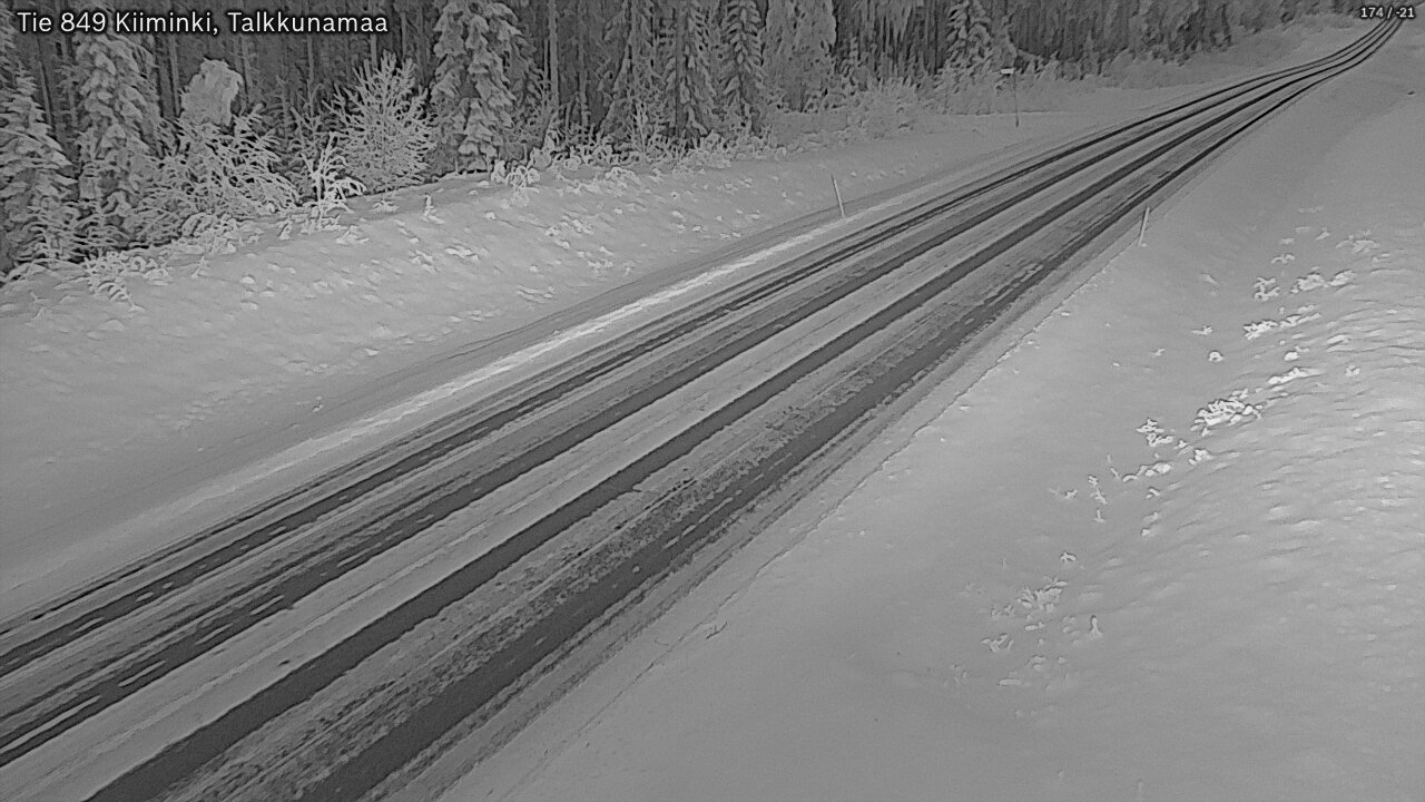 Weather Camera Image Road 849 Kiiminki, Talkkunamaa, Oulu, Pohjois-Pohjanmaa