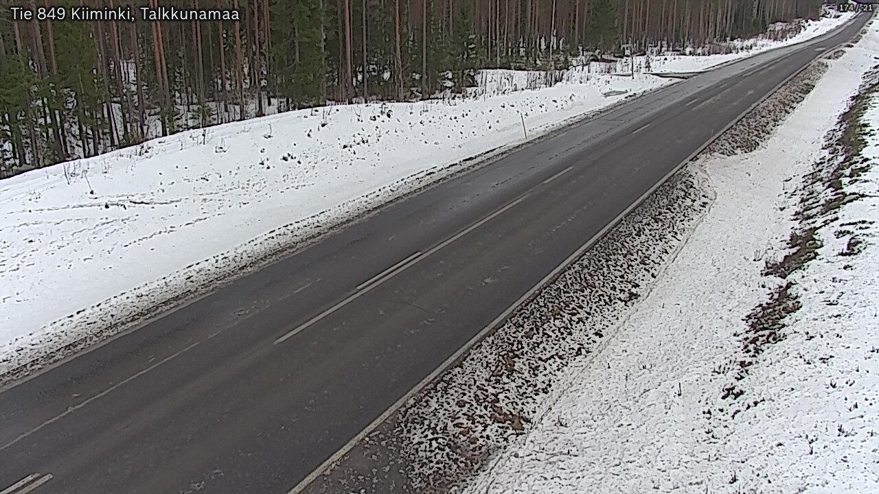 Weather Camera Image Road 849 Kiiminki, Talkkunamaa, Oulu, Pohjois-Pohjanmaa
