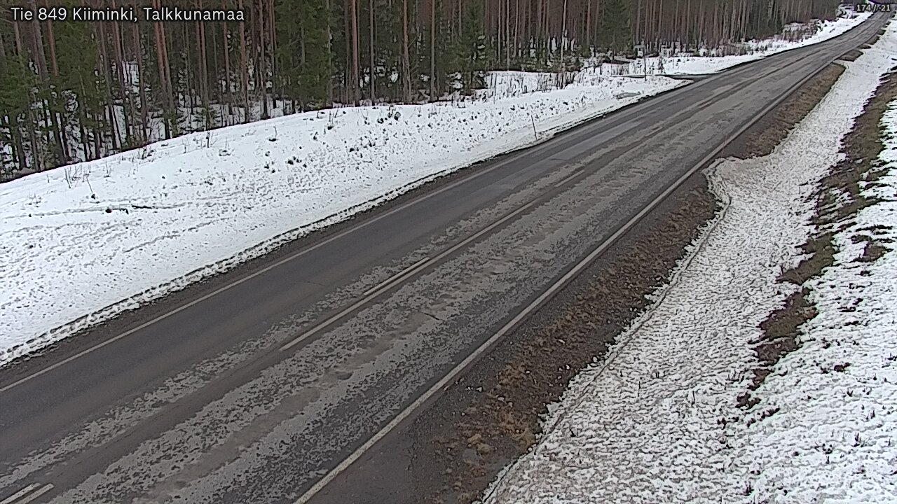 Weather Camera Image Väg 849 Kiiminki, Talkkunamaa, Oulu, Pohjois-Pohjanmaa