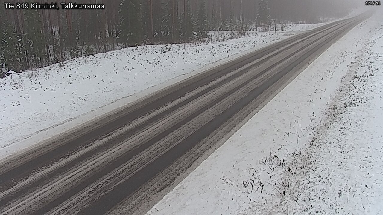 Weather Camera Image Väg 849 Kiiminki, Talkkunamaa, Oulu, Pohjois-Pohjanmaa