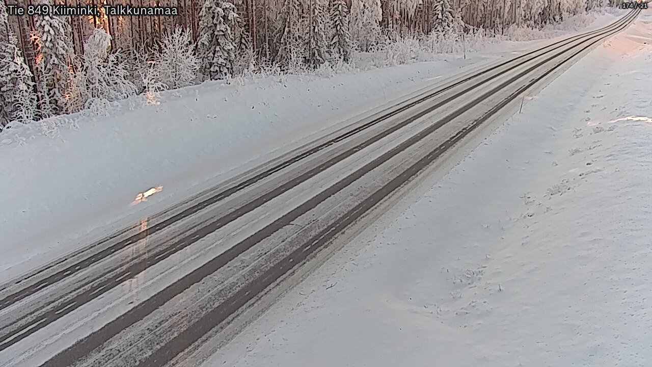 Weather Camera Image Väg 849 Kiiminki, Talkkunamaa, Oulu, Pohjois-Pohjanmaa