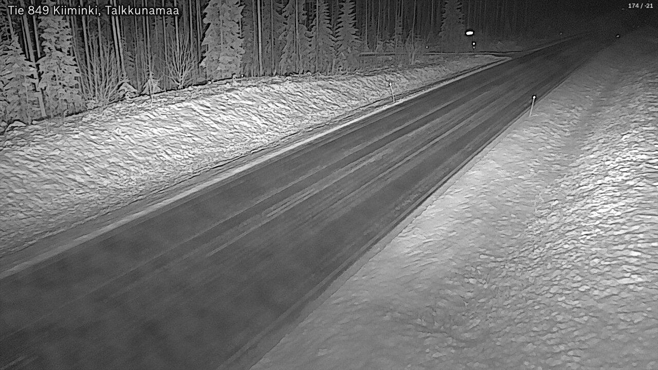 Weather Camera Image Road 849 Kiiminki, Talkkunamaa, Oulu, Pohjois-Pohjanmaa