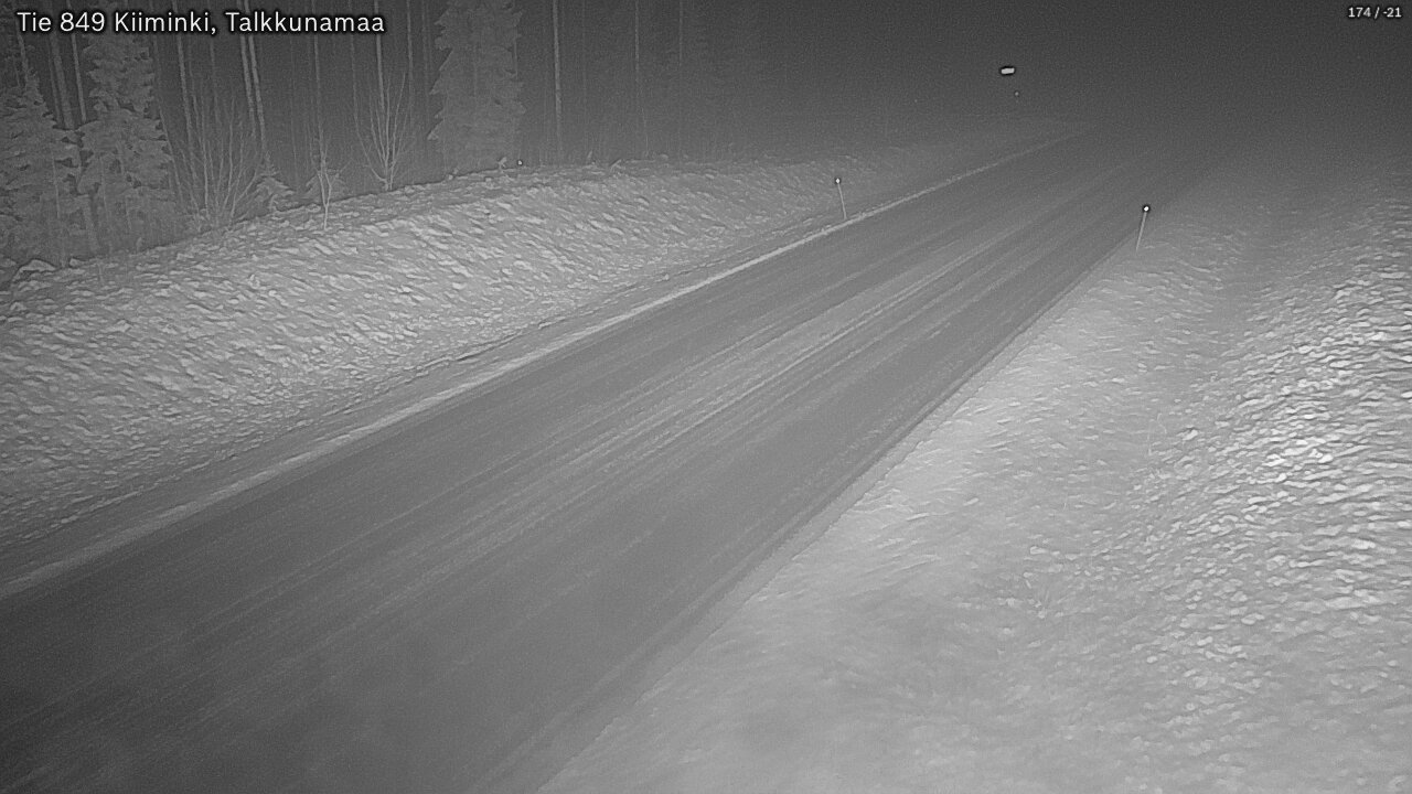 Weather Camera Image Road 849 Kiiminki, Talkkunamaa, Oulu, Pohjois-Pohjanmaa