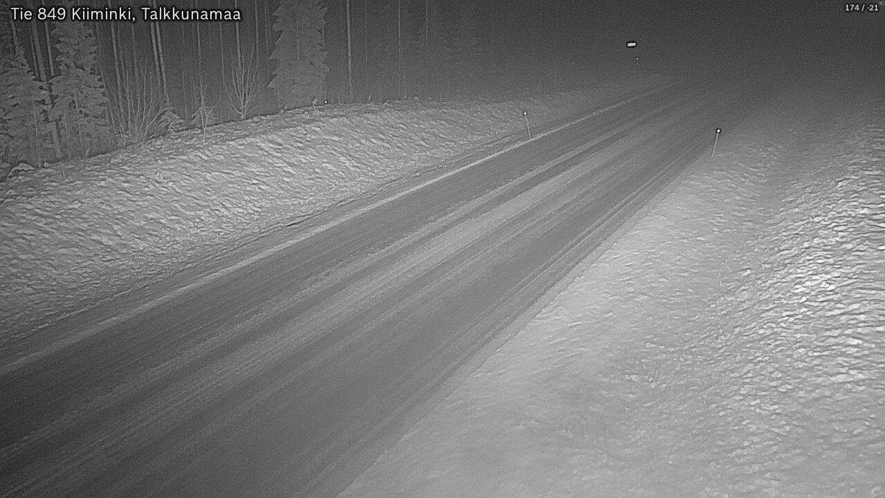 Weather Camera Image Road 849 Kiiminki, Talkkunamaa, Oulu, Pohjois-Pohjanmaa