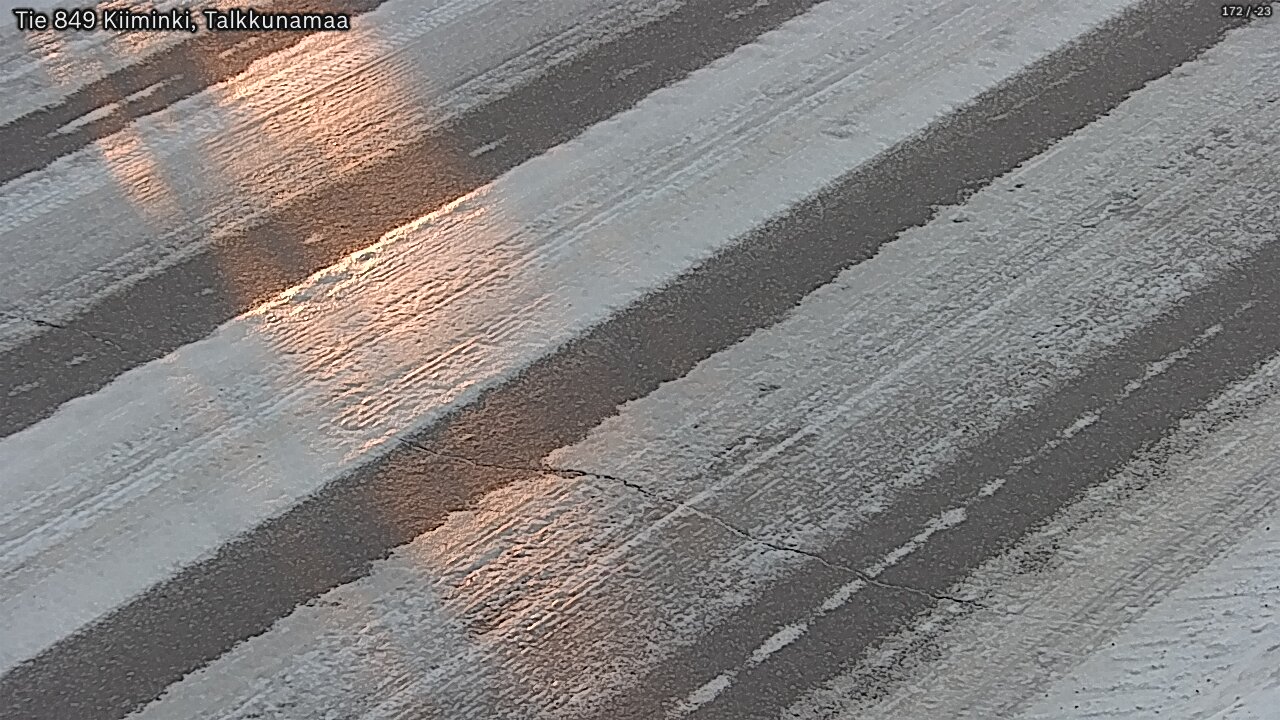 Weather Camera Image Väg 849 Kiiminki, Talkkunamaa, Oulu, Pohjois-Pohjanmaa
