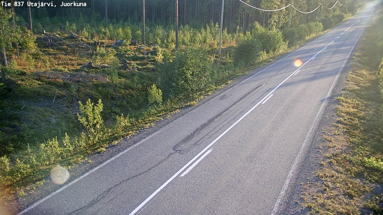 Kelikamerat Kuva Tie 837 Utajärvi, Juorkuna, Utajärvi, Pohjois-Pohjanmaa