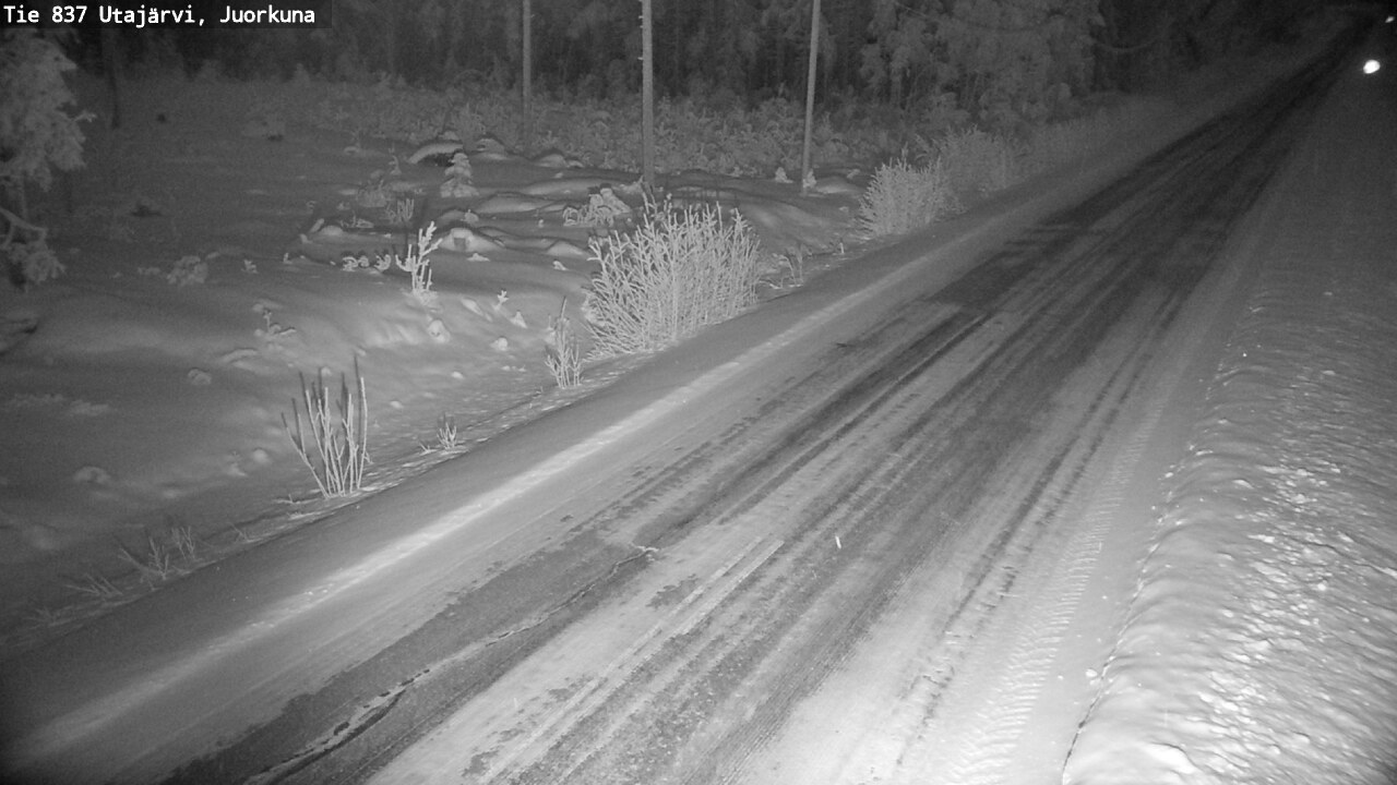 Weather Camera Image Road 837 Utajärvi, Juorkuna, Utajärvi, Pohjois-Pohjanmaa