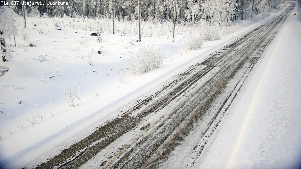 Weather Camera Image Road 837 Utajärvi, Juorkuna, Utajärvi, Pohjois-Pohjanmaa