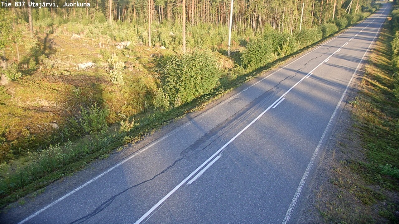 Weather Camera Image Road 837 Utajärvi, Juorkuna, Utajärvi, Pohjois-Pohjanmaa