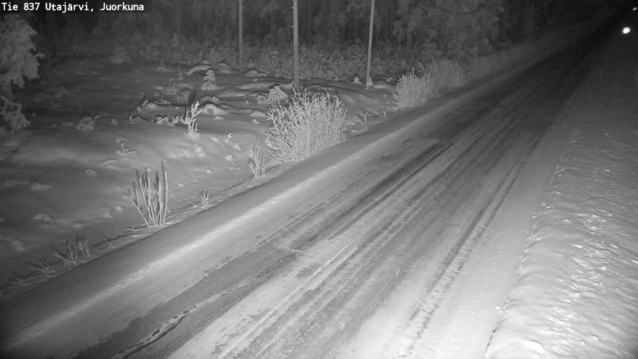 Weather Camera Image Road 837 Utajärvi, Juorkuna, Utajärvi, Pohjois-Pohjanmaa