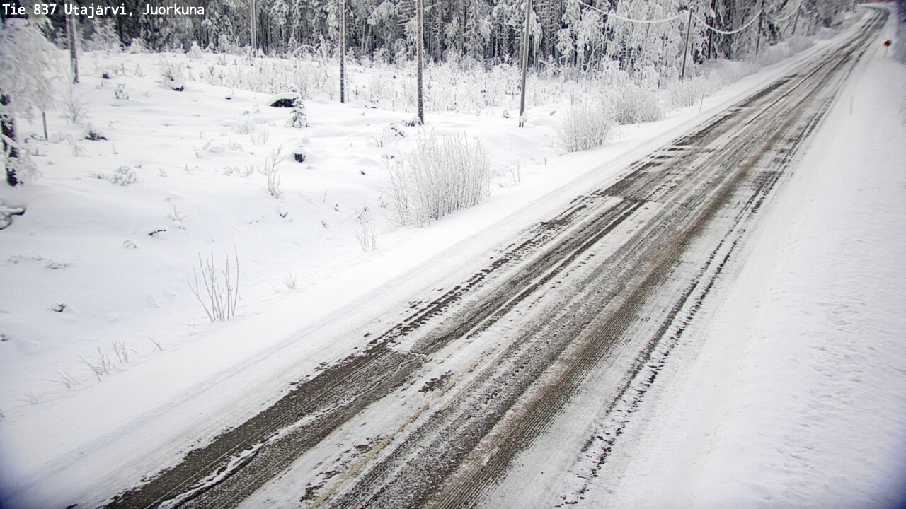 Weather Camera Image Road 837 Utajärvi, Juorkuna, Utajärvi, Pohjois-Pohjanmaa