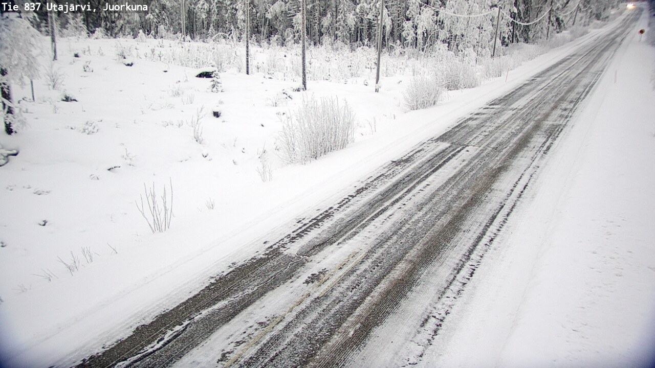 Weather Camera Image Road 837 Utajärvi, Juorkuna, Utajärvi, Pohjois-Pohjanmaa