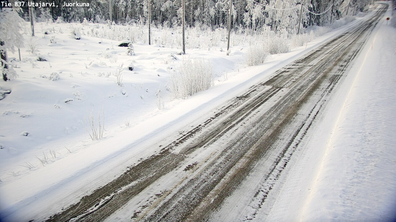 Weather Camera Image Road 837 Utajärvi, Juorkuna, Utajärvi, Pohjois-Pohjanmaa
