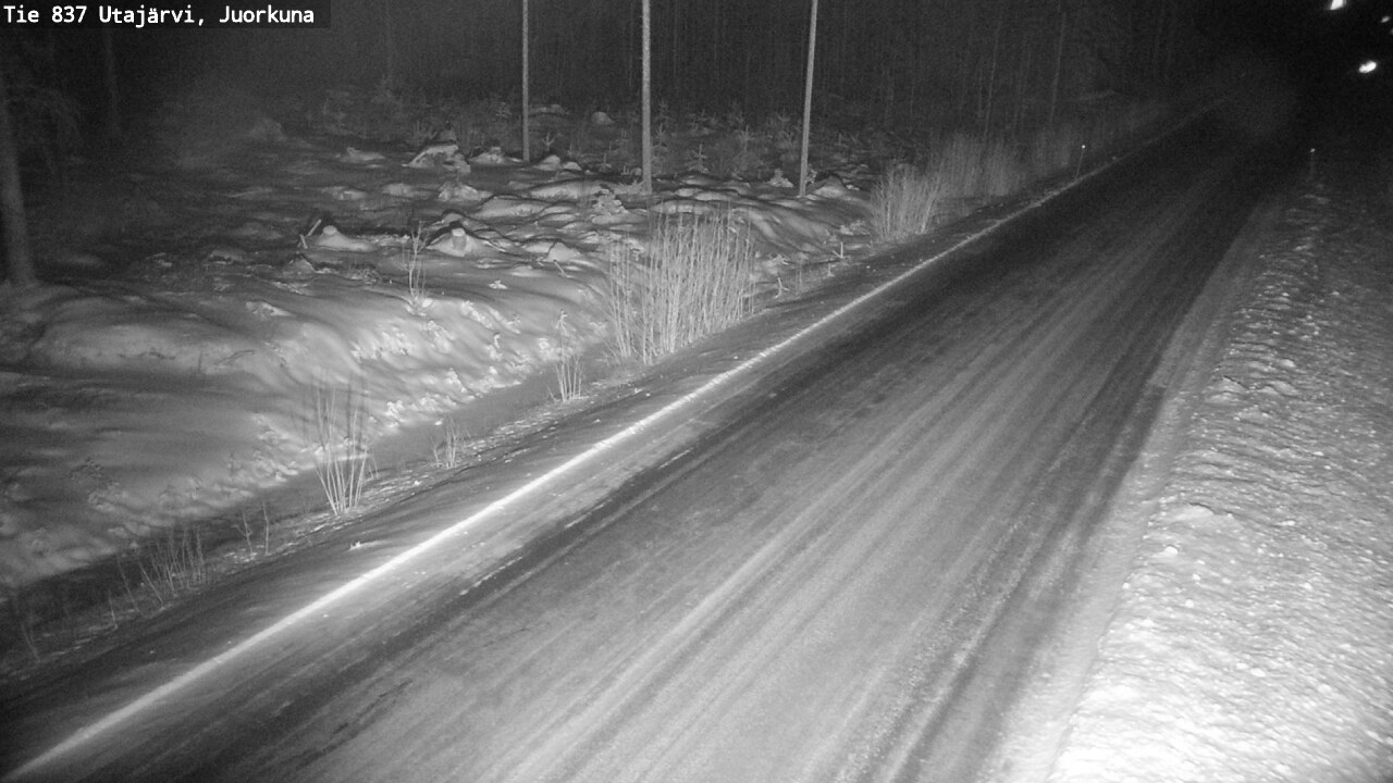 Weather Camera Image Väg 837 Utajärvi, Juorkuna, Utajärvi, Pohjois-Pohjanmaa
