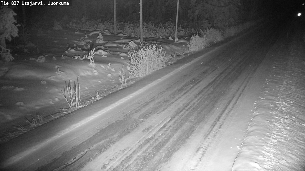 Weather Camera Image Road 837 Utajärvi, Juorkuna, Utajärvi, Pohjois-Pohjanmaa