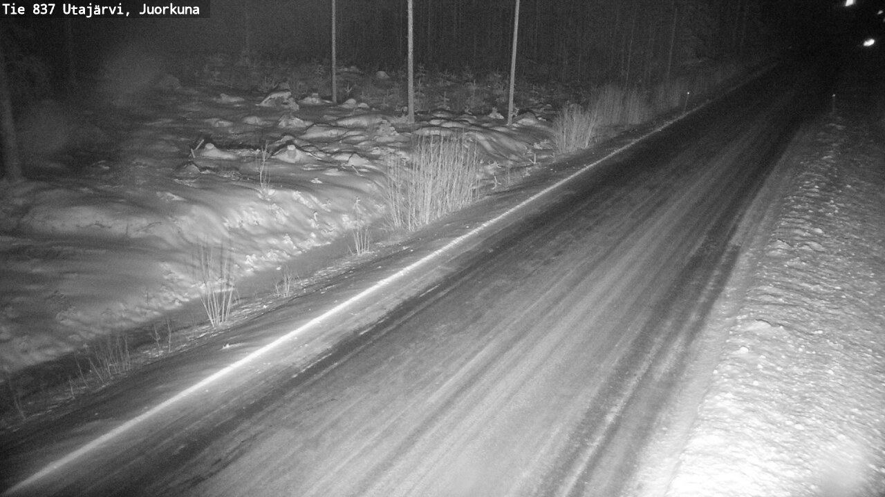 Weather Camera Image Väg 837 Utajärvi, Juorkuna, Utajärvi, Pohjois-Pohjanmaa