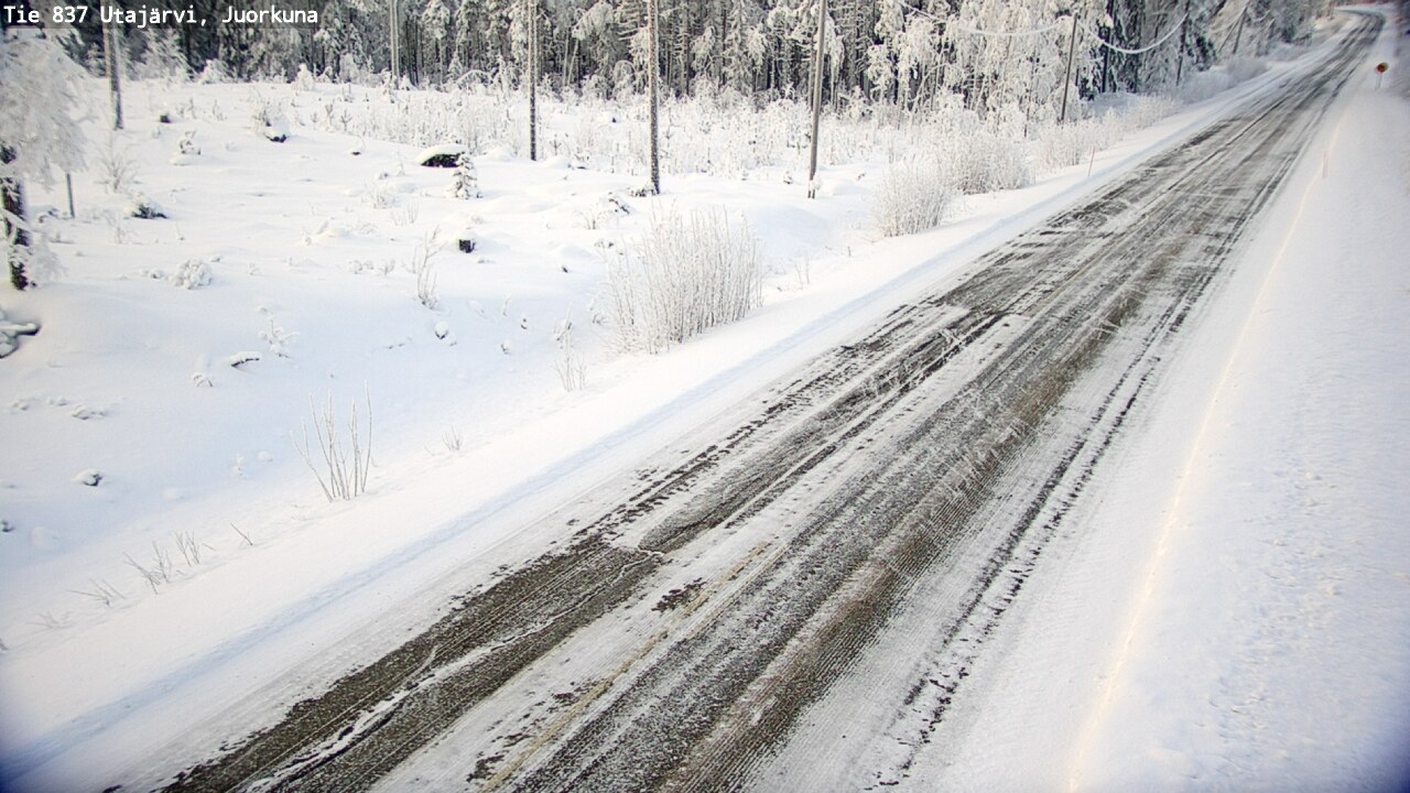 Weather Camera Image Road 837 Utajärvi, Juorkuna, Utajärvi, Pohjois-Pohjanmaa