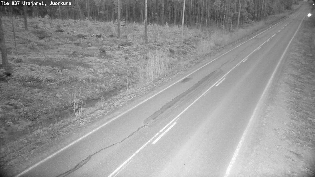 Weather Camera Image Road 837 Utajärvi, Juorkuna, Utajärvi, Pohjois-Pohjanmaa
