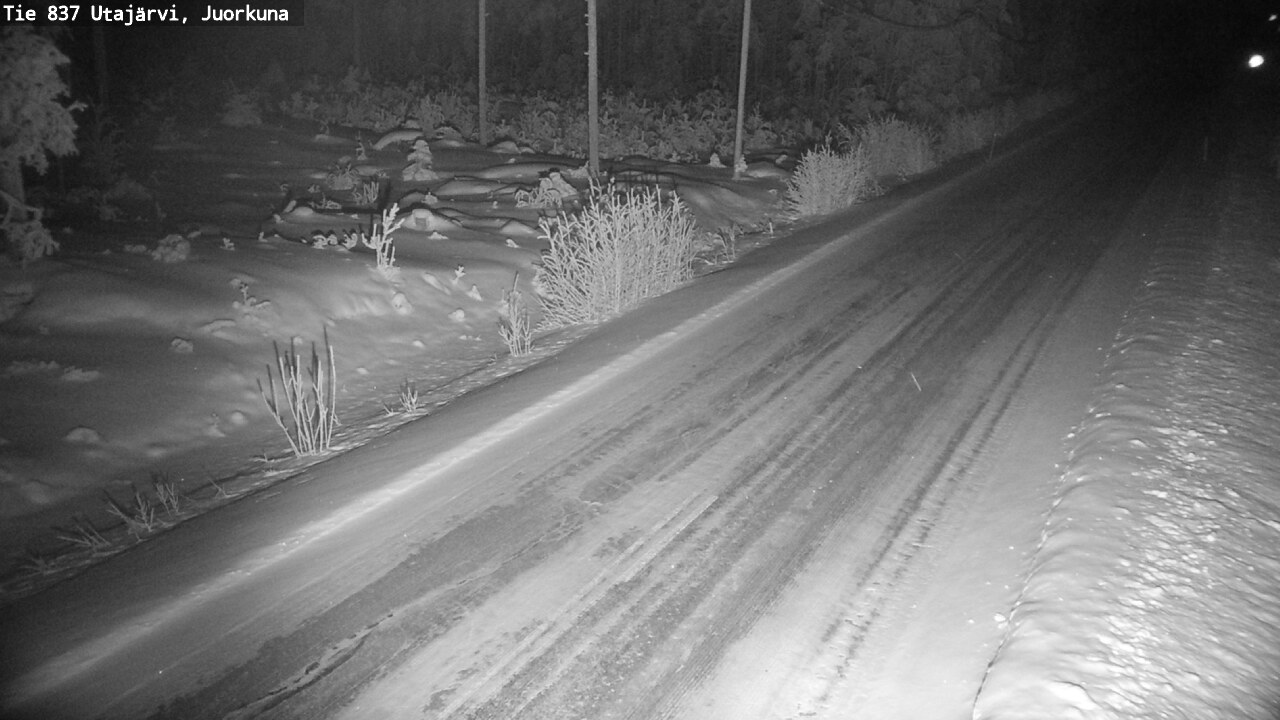 Weather Camera Image Road 837 Utajärvi, Juorkuna, Utajärvi, Pohjois-Pohjanmaa