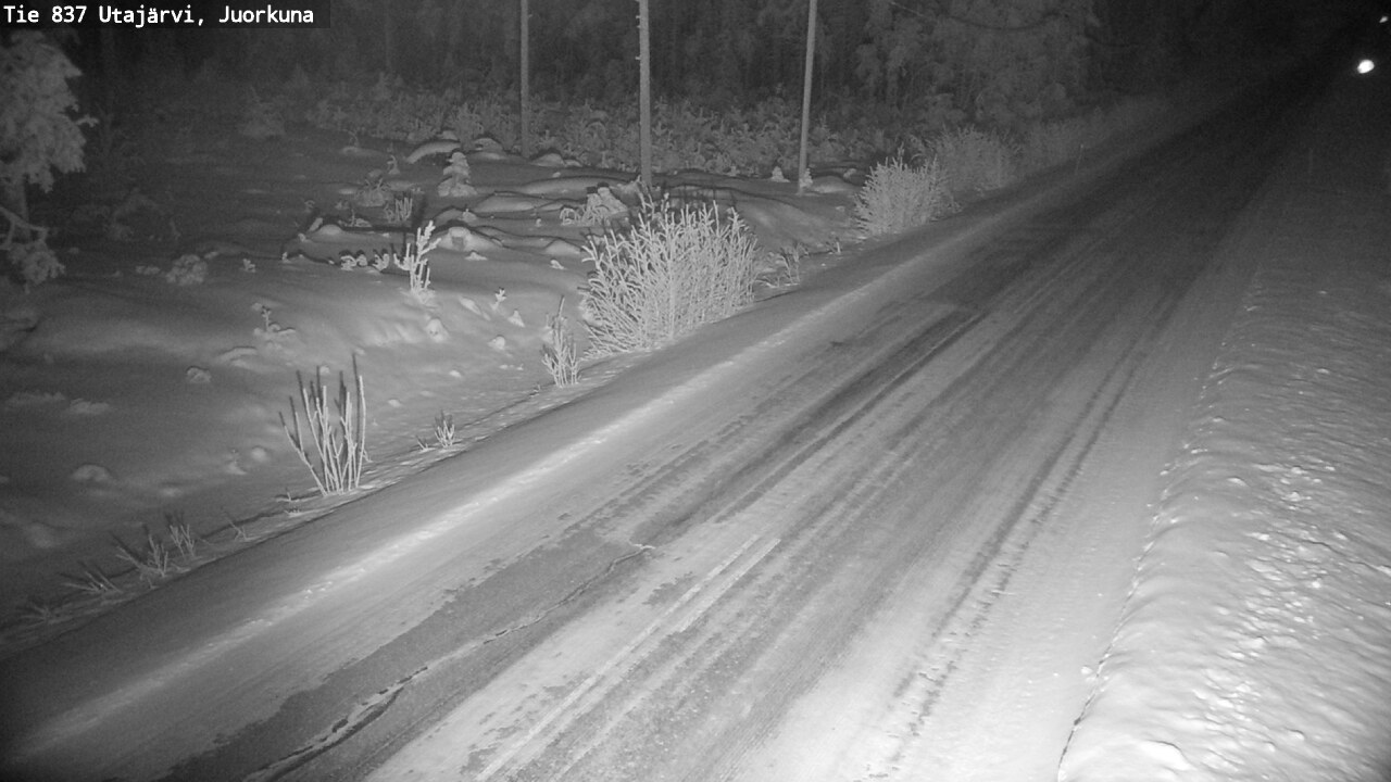 Weather Camera Image Road 837 Utajärvi, Juorkuna, Utajärvi, Pohjois-Pohjanmaa