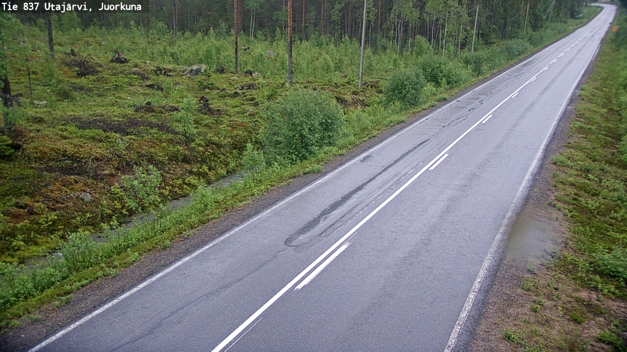 Weather Camera Image Road 837 Utajärvi, Juorkuna, Utajärvi, Pohjois-Pohjanmaa