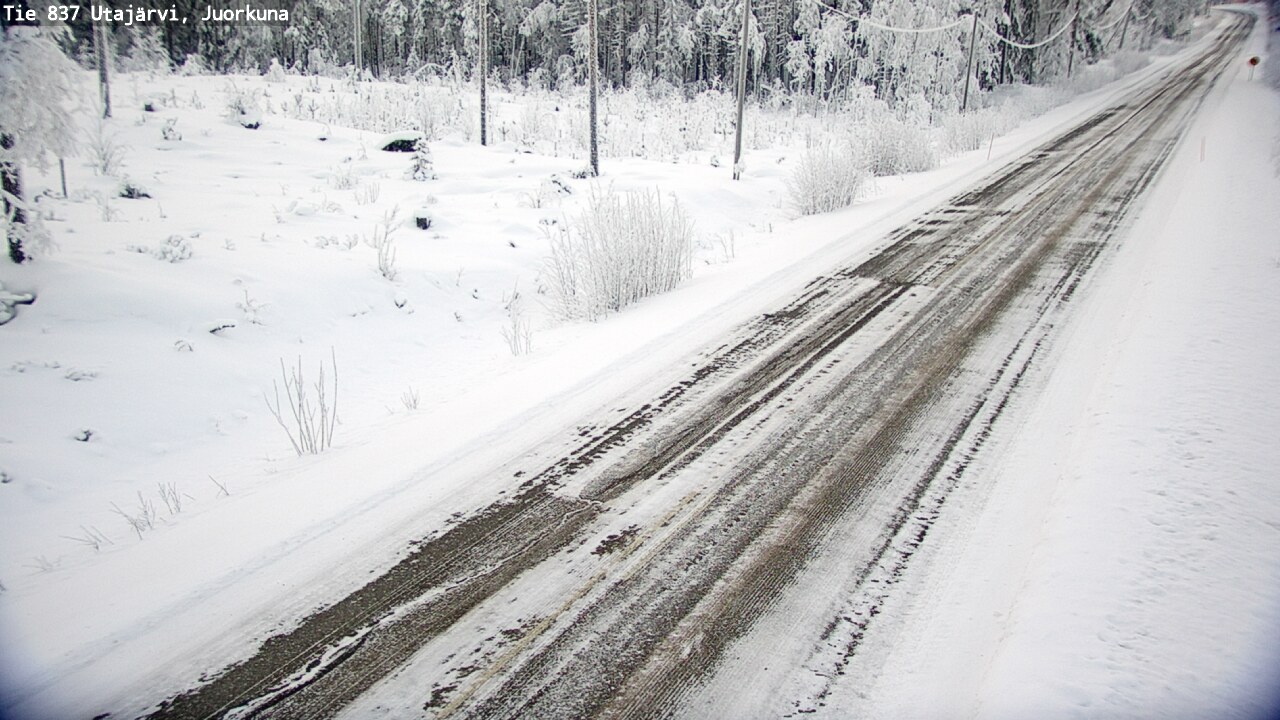 Weather Camera Image Road 837 Utajärvi, Juorkuna, Utajärvi, Pohjois-Pohjanmaa