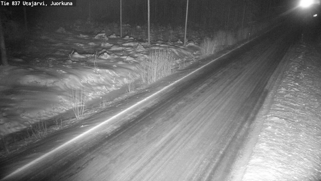 Weather Camera Image Väg 837 Utajärvi, Juorkuna, Utajärvi, Pohjois-Pohjanmaa