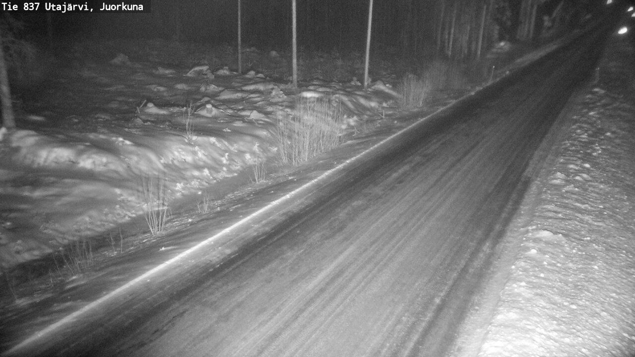 Weather Camera Image Väg 837 Utajärvi, Juorkuna, Utajärvi, Pohjois-Pohjanmaa