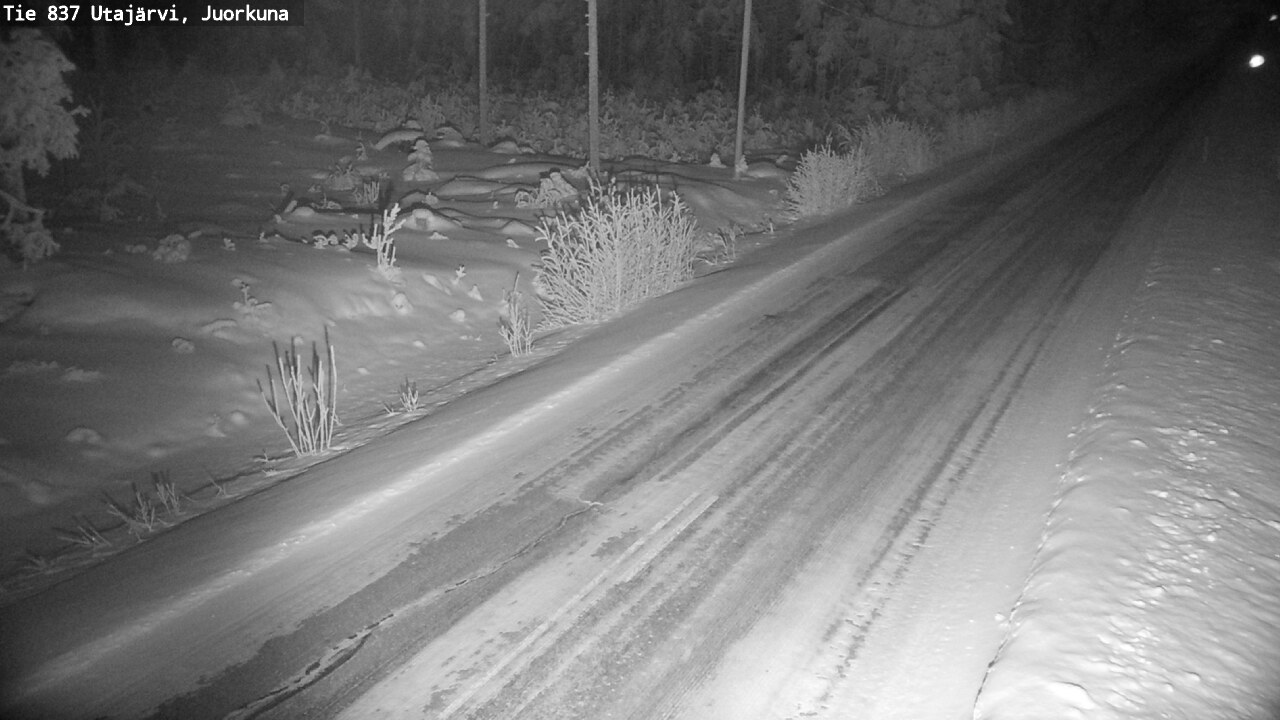 Weather Camera Image Road 837 Utajärvi, Juorkuna, Utajärvi, Pohjois-Pohjanmaa