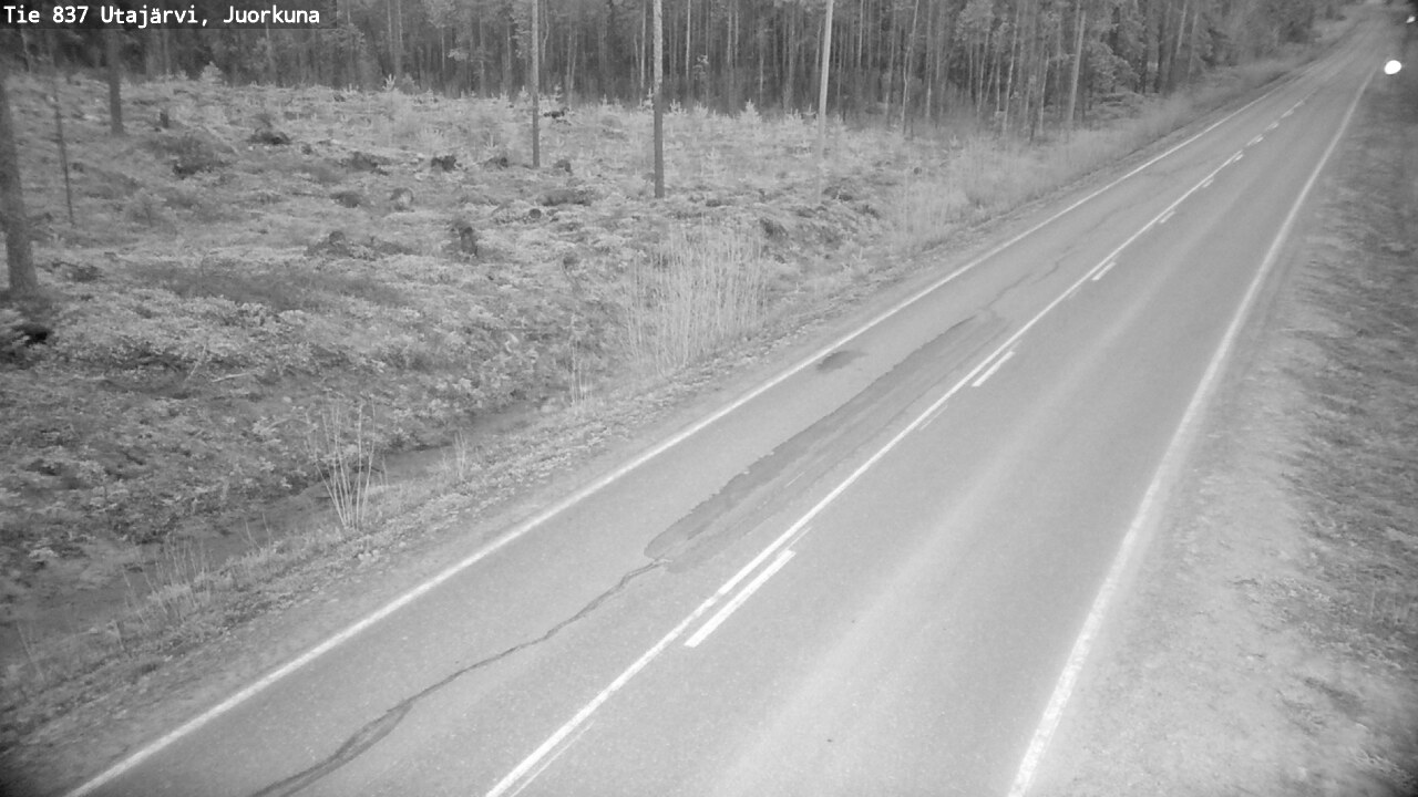 Weather Camera Image Road 837 Utajärvi, Juorkuna, Utajärvi, Pohjois-Pohjanmaa
