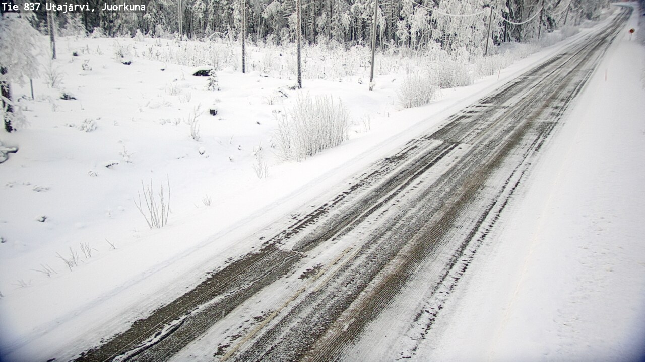 Weather Camera Image Road 837 Utajärvi, Juorkuna, Utajärvi, Pohjois-Pohjanmaa