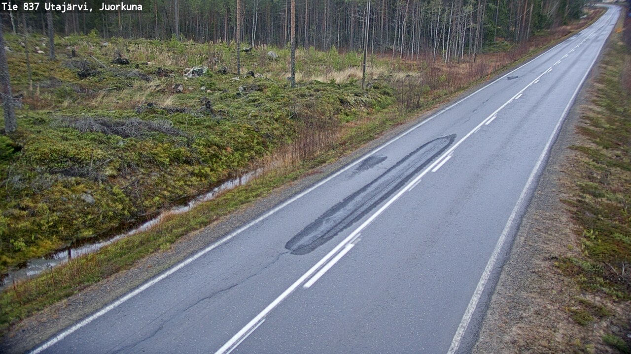 Weather Camera Image Road 837 Utajärvi, Juorkuna, Utajärvi, Pohjois-Pohjanmaa