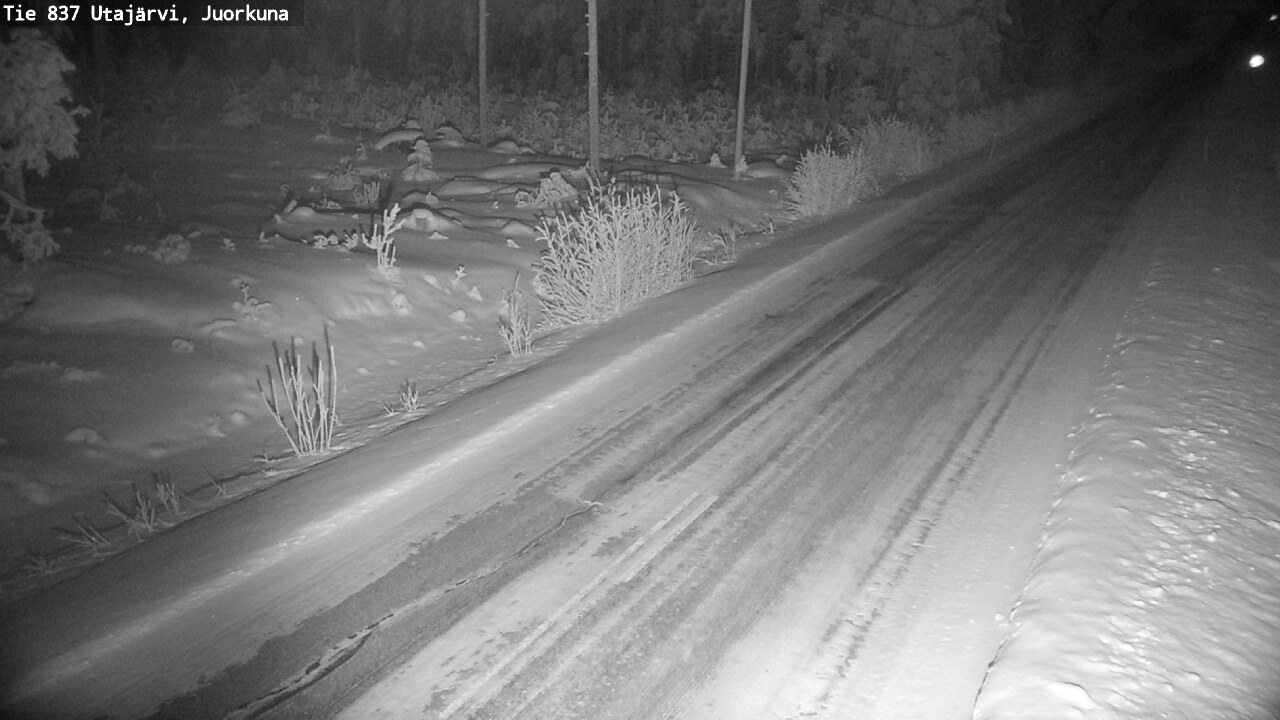 Weather Camera Image Road 837 Utajärvi, Juorkuna, Utajärvi, Pohjois-Pohjanmaa