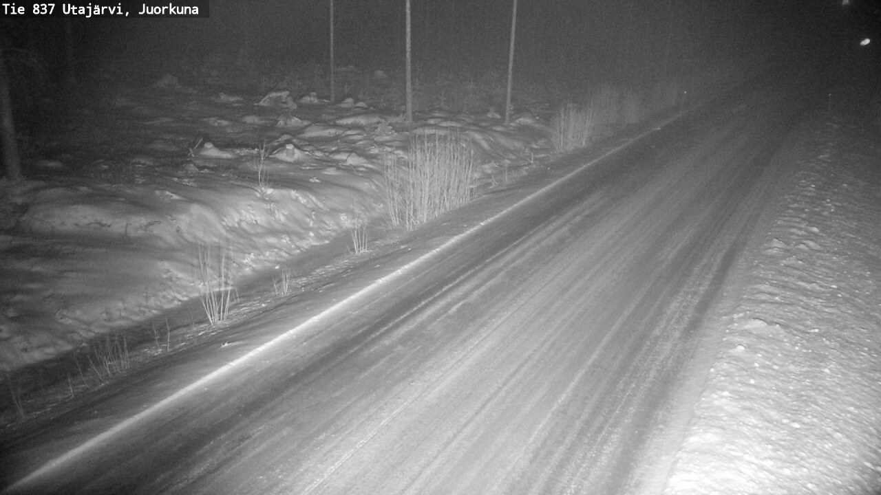 Weather Camera Image Väg 837 Utajärvi, Juorkuna, Utajärvi, Pohjois-Pohjanmaa