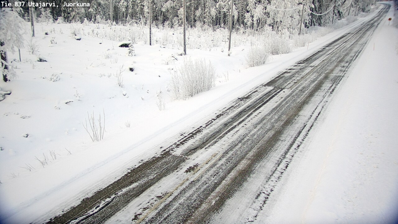 Weather Camera Image Road 837 Utajärvi, Juorkuna, Utajärvi, Pohjois-Pohjanmaa