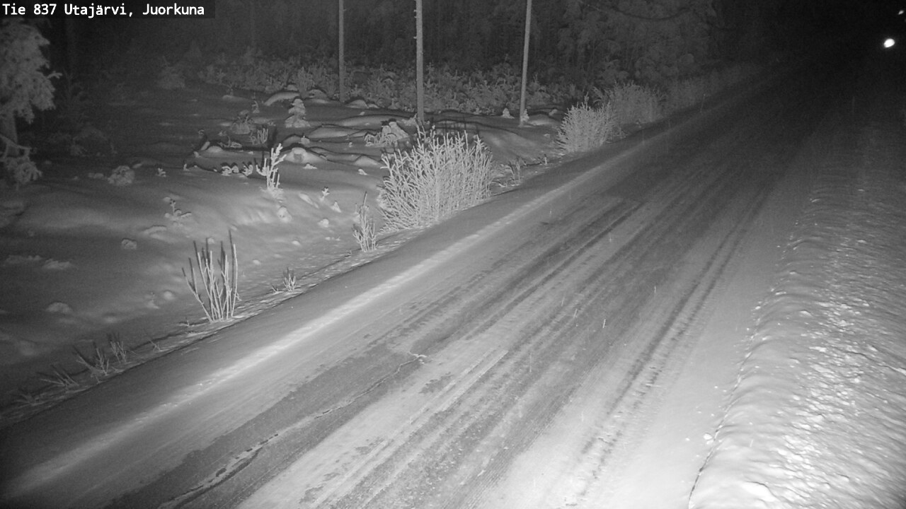 Weather Camera Image Road 837 Utajärvi, Juorkuna, Utajärvi, Pohjois-Pohjanmaa