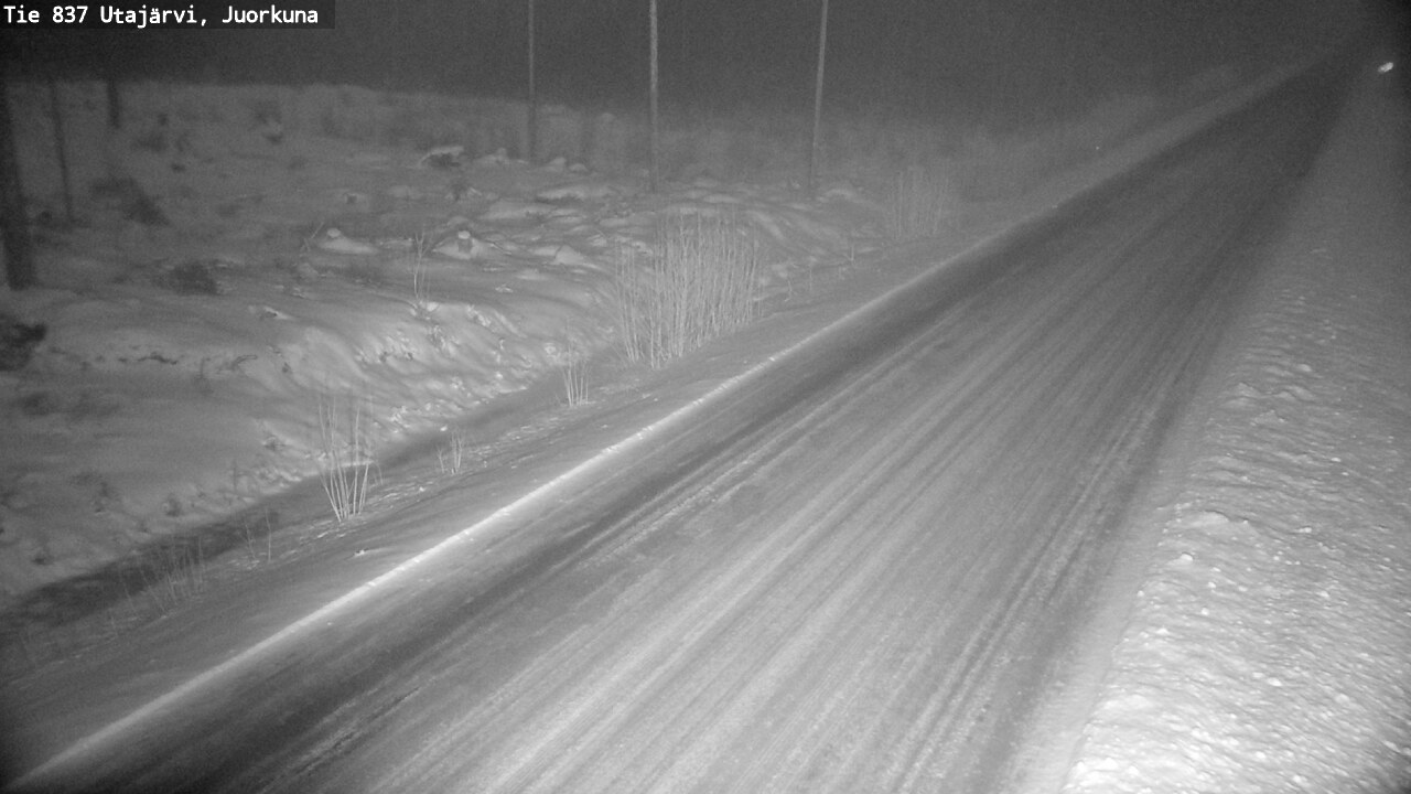 Weather Camera Image Väg 837 Utajärvi, Juorkuna, Utajärvi, Pohjois-Pohjanmaa