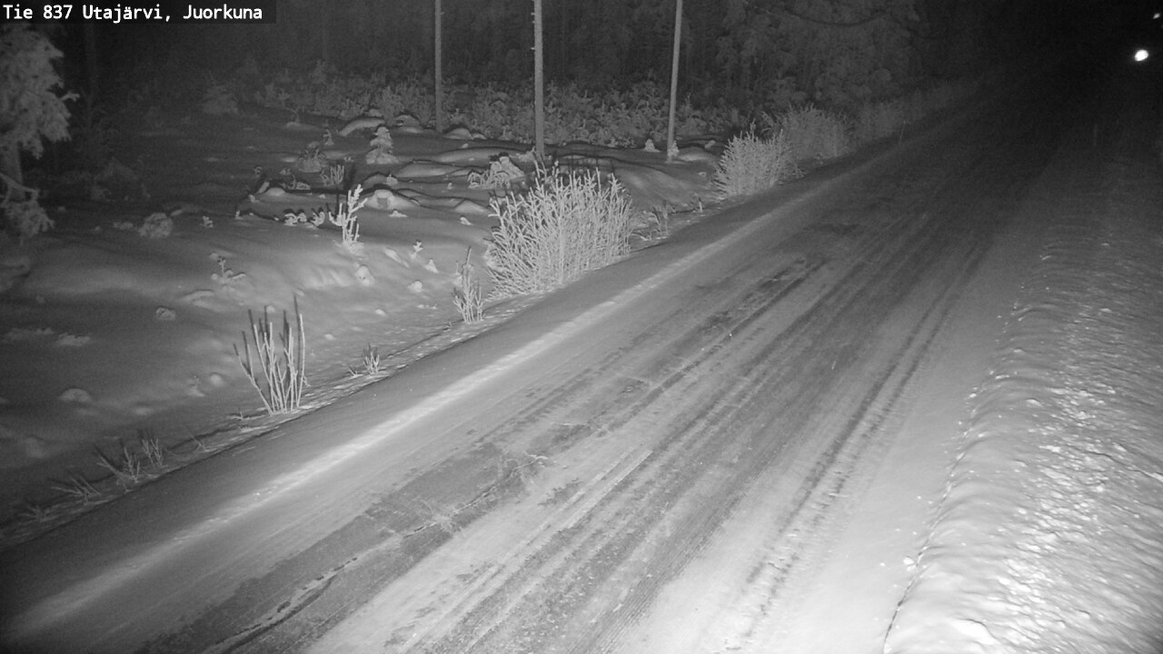 Weather Camera Image Road 837 Utajärvi, Juorkuna, Utajärvi, Pohjois-Pohjanmaa