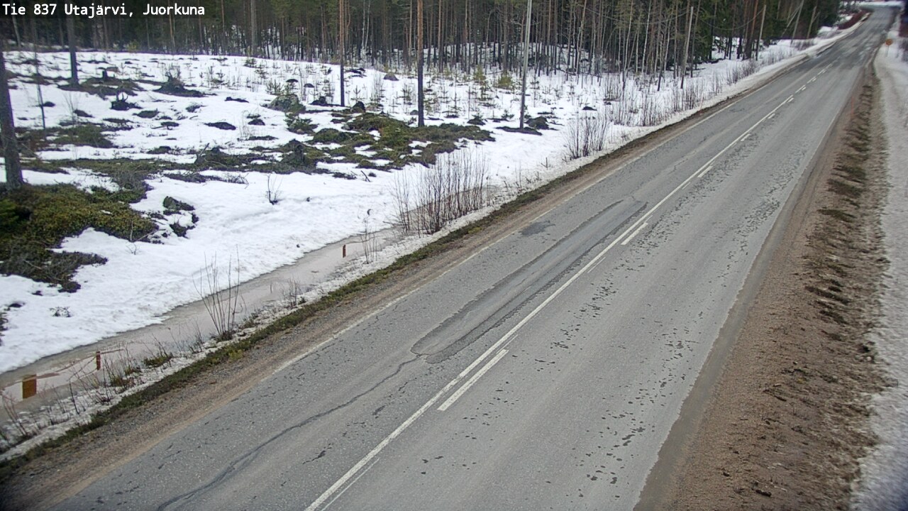 Weather Camera Image Road 837 Utajärvi, Juorkuna, Utajärvi, Pohjois-Pohjanmaa
