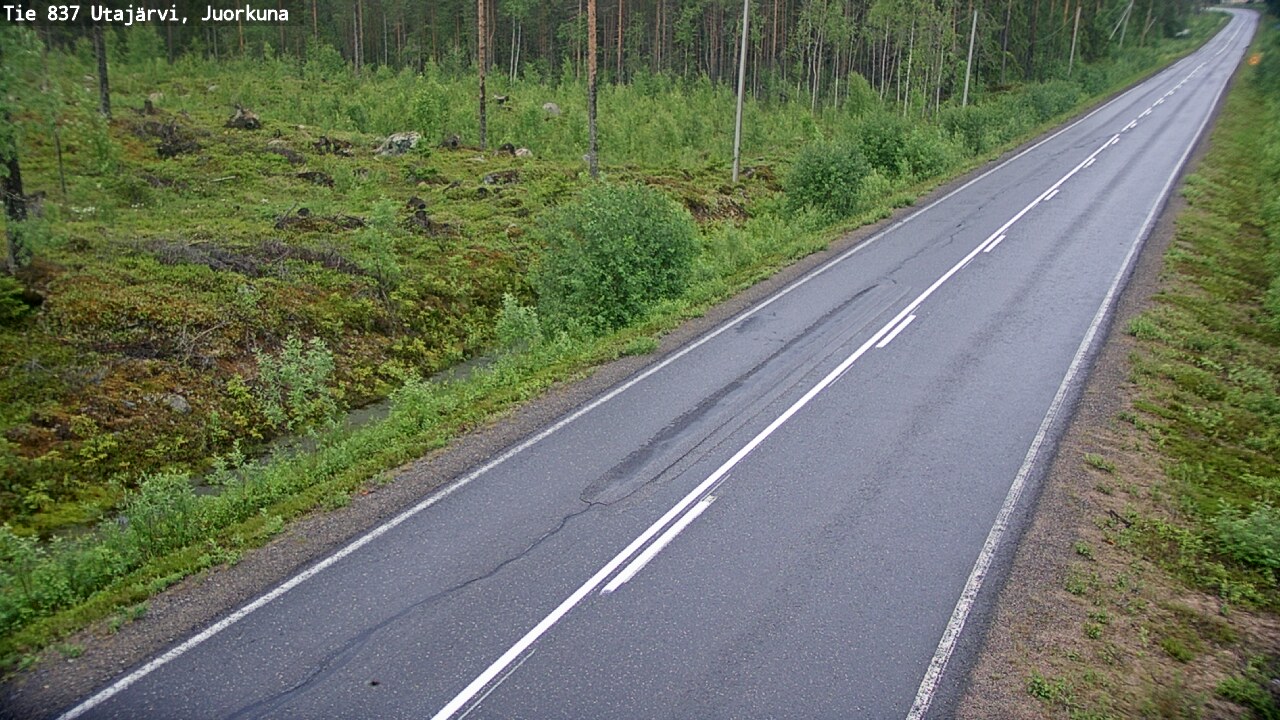 Weather Camera Image Road 837 Utajärvi, Juorkuna, Utajärvi, Pohjois-Pohjanmaa