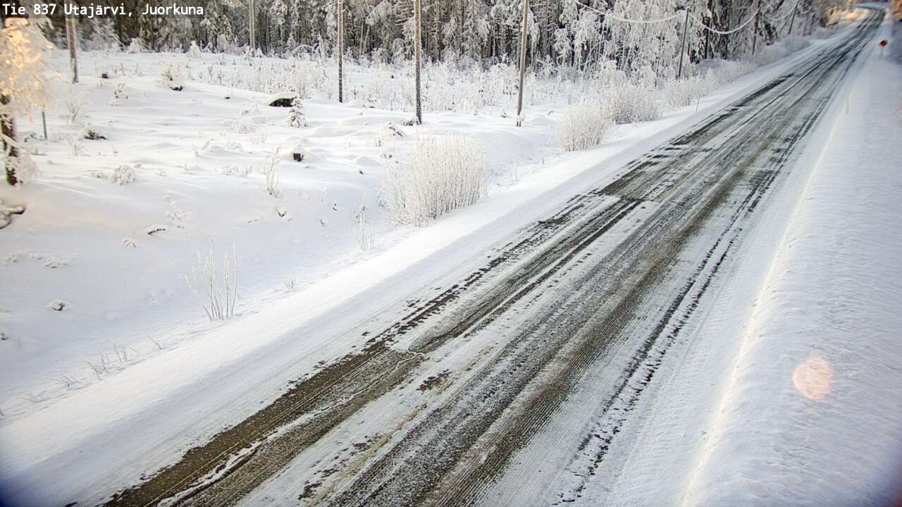Weather Camera Image Road 837 Utajärvi, Juorkuna, Utajärvi, Pohjois-Pohjanmaa