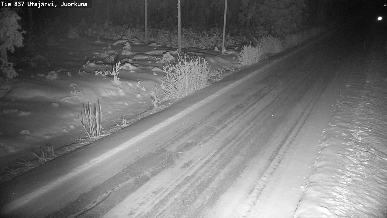 Weather Camera Image Road 837 Utajärvi, Juorkuna, Utajärvi, Pohjois-Pohjanmaa