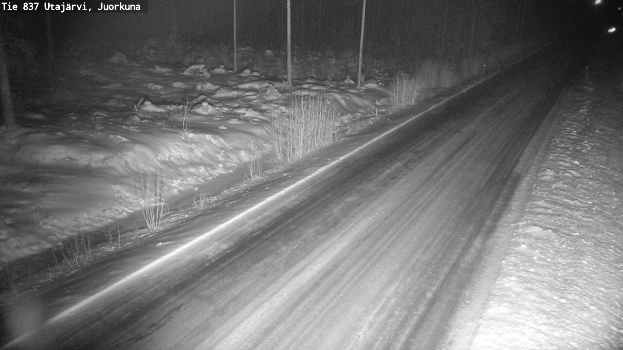 Weather Camera Image Väg 837 Utajärvi, Juorkuna, Utajärvi, Pohjois-Pohjanmaa