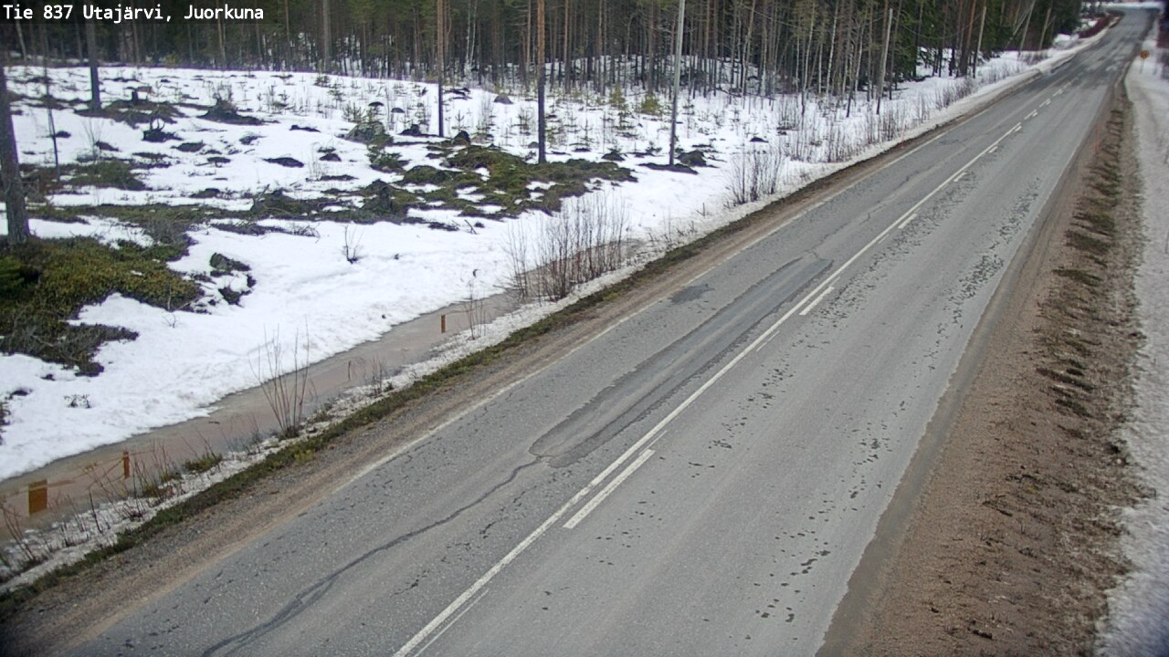 Weather Camera Image Road 837 Utajärvi, Juorkuna, Utajärvi, Pohjois-Pohjanmaa