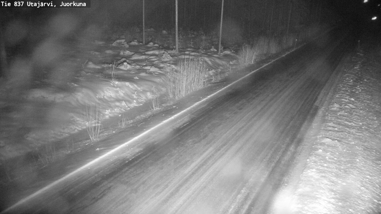 Weather Camera Image Väg 837 Utajärvi, Juorkuna, Utajärvi, Pohjois-Pohjanmaa