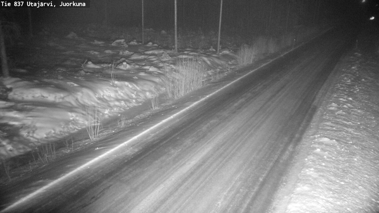 Weather Camera Image Väg 837 Utajärvi, Juorkuna, Utajärvi, Pohjois-Pohjanmaa