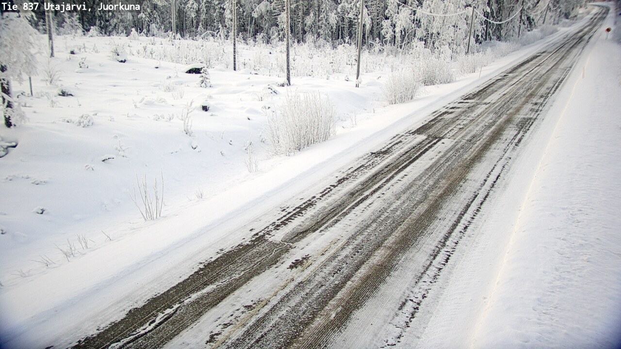 Weather Camera Image Road 837 Utajärvi, Juorkuna, Utajärvi, Pohjois-Pohjanmaa