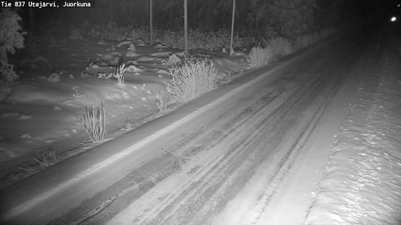 Weather Camera Image Road 837 Utajärvi, Juorkuna, Utajärvi, Pohjois-Pohjanmaa